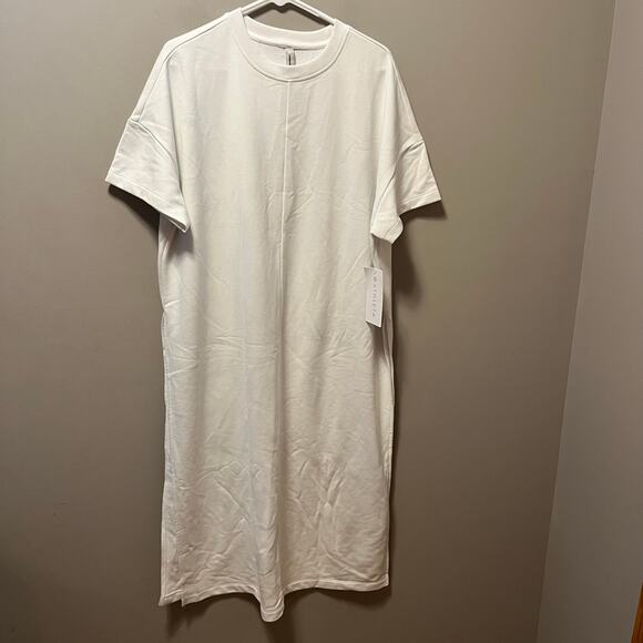 Athleta Sedona Sweatshirt‎ Dress Size Large White New - Picture 1 of 7